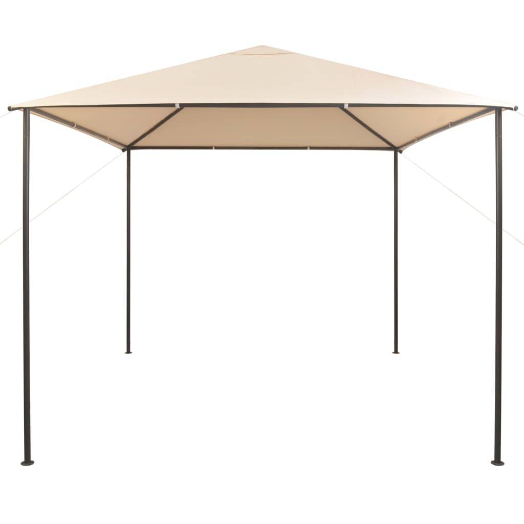 Tonnelle Carrée Acier et Toile Imperméable pour Jardin Terrasse Beige 3x3 m – ComfortXL Outdoor Living - Image 2