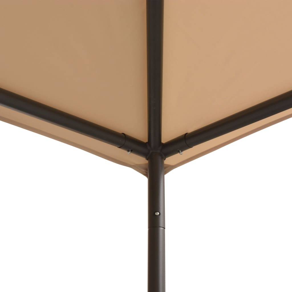 Tonnelle Carrée Acier et Toile Imperméable pour Jardin Terrasse Beige 3x3 m – ComfortXL Outdoor Living - Image 3