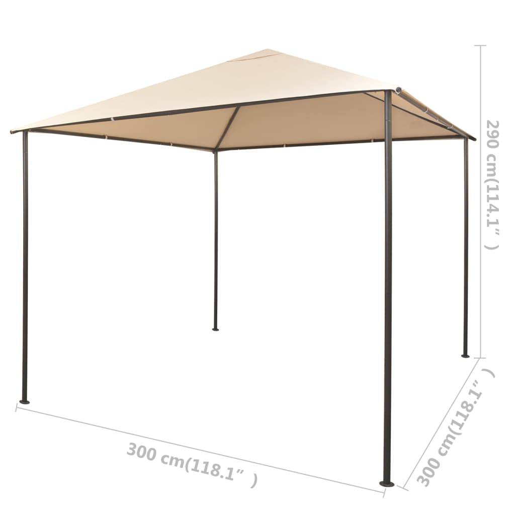 Tonnelle Carrée Acier et Toile Imperméable pour Jardin Terrasse Beige 3x3 m – ComfortXL Outdoor Living - Image 8