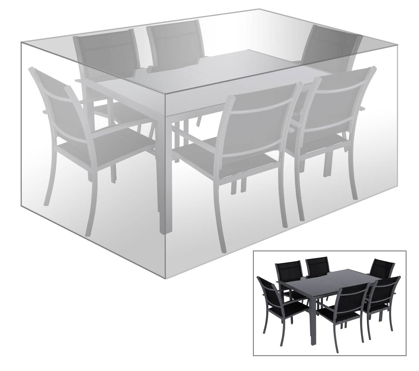 Helloshop26 - Housse de mobilier de jardin pour mobilier de jardin bâche PE transparente - Imagen 1