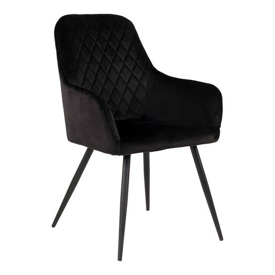 ALTOBUY - Lot de 2 Fauteuils Velours Noir et Piétement Acier Noir - VIBY - Image 7