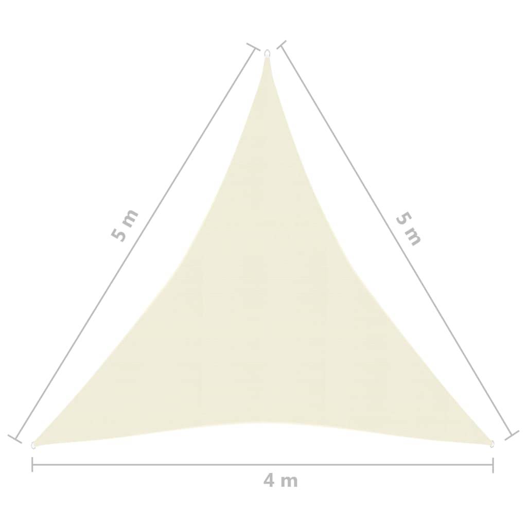 Helloshop26 - Voile toile d'ombrage parasol 160 g/m² PEHD 4 x 5 x 5 m crème - Imagen 6