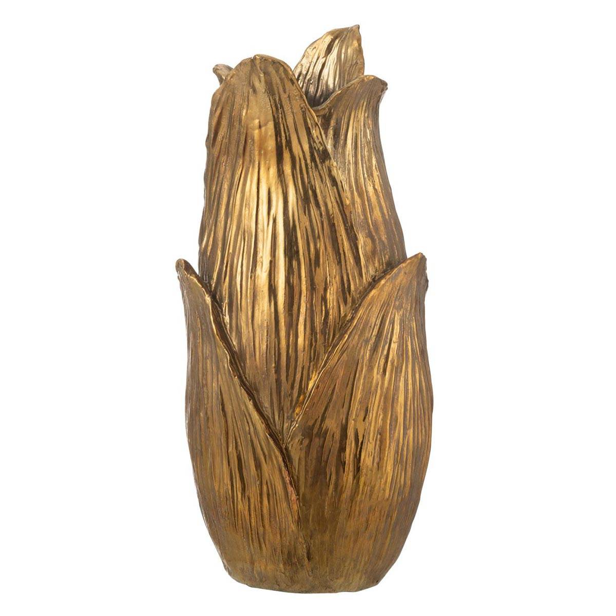 Vase Design Pétales "Nebu" 51cm Or - Image 1