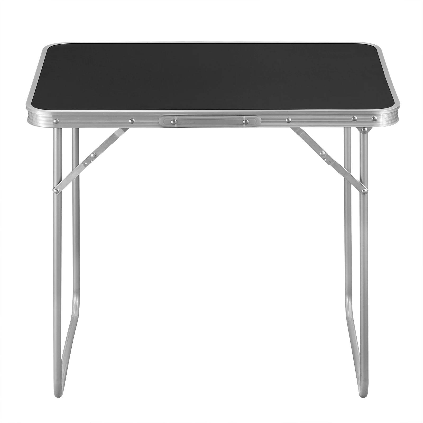 Table pliante aluminium MDF camping jardin ultra-légère portable 70x50x60cm Noir - ComfortXL Outdoor Living - Image 4