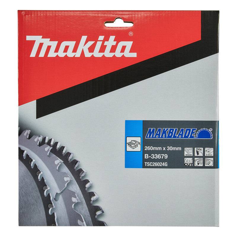 Lame carbure MAKBLADE MAKITA B-33679, pour scies sur table, 260/30/24 Bois Makita - Image 2
