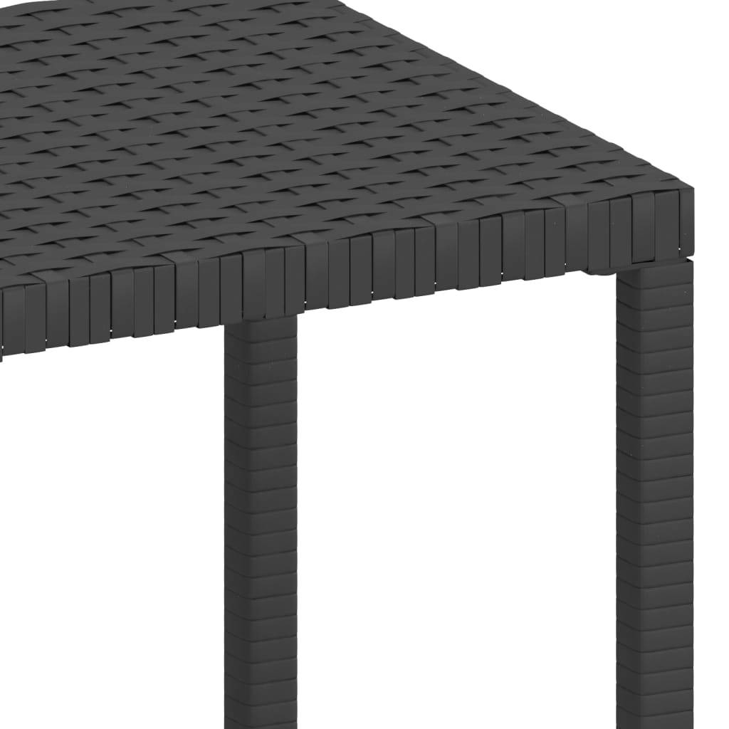 Helloshop26 - Lot de 2 transats chaise longue bain de soleil lit de jardin terrasse meuble d'extérieur avec table résine tressée noir - Imagen 8