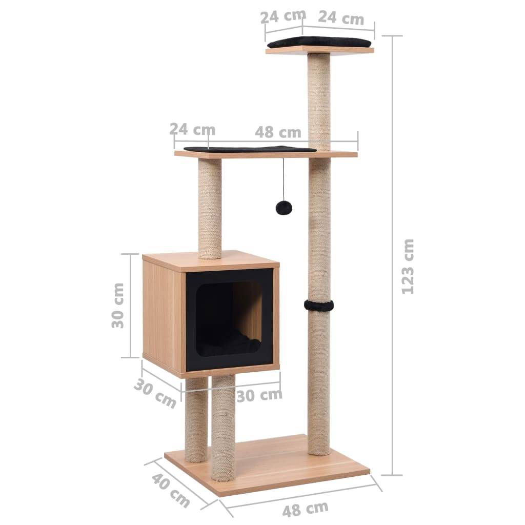 Vidaxl - Arbre à chat avec tapis à gratter en sisal 123 cm vidaXL 170920 - Imagen 3
