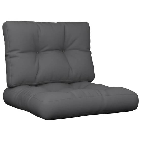 Ensemble Coussins pour Canapé Palette Tissu Polyester Déperlant pour Jardin Anthracite – ComfortXL Outdoor Living - Image 2