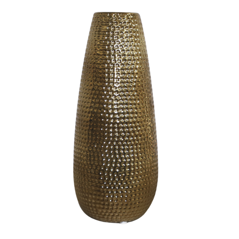 Vase en céramique doré 14 x 33.5 Ø ouv 5,5 Chemin de campagne - Imagen 1