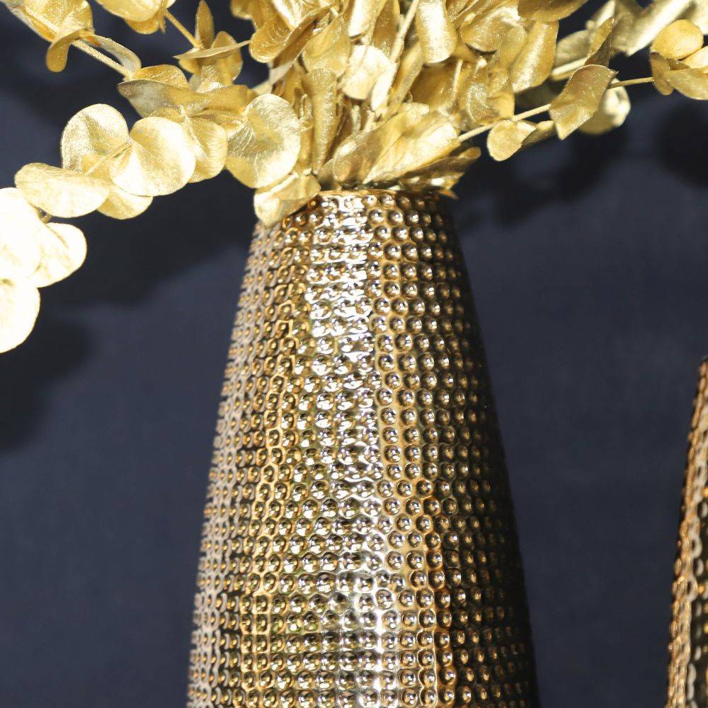Vase en céramique doré 14 x 33.5 Ø ouv 5,5 Chemin de campagne - Imagen 5