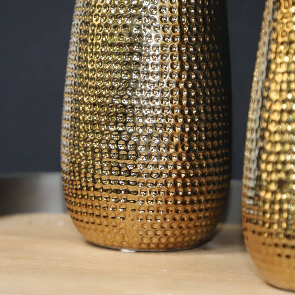 Vase en céramique doré 14 x 33.5 Ø ouv 5,5 Chemin de campagne - Imagen 4