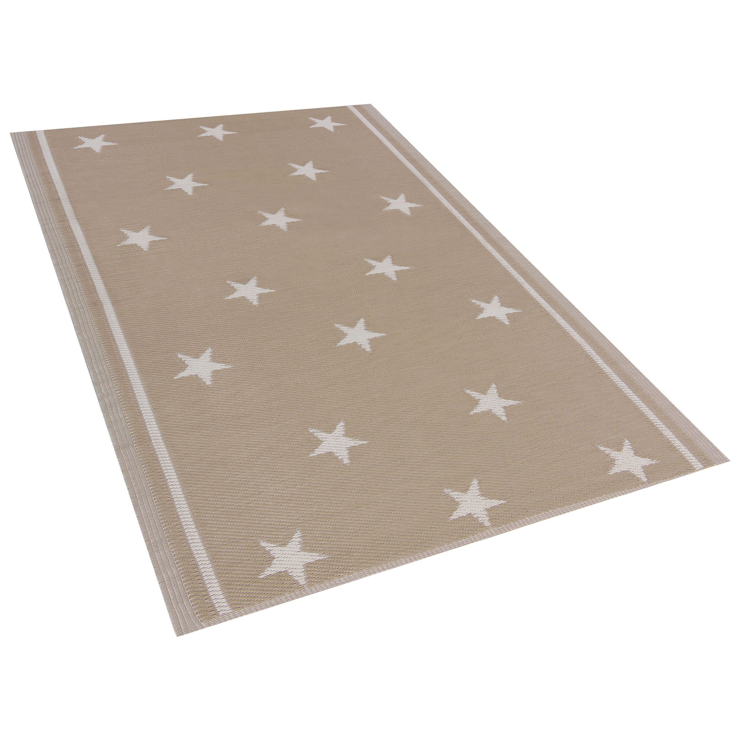 Beliani - Tapis d'extérieur Polypropylène Beige sable LATUR - Beliani - Imagen 4
