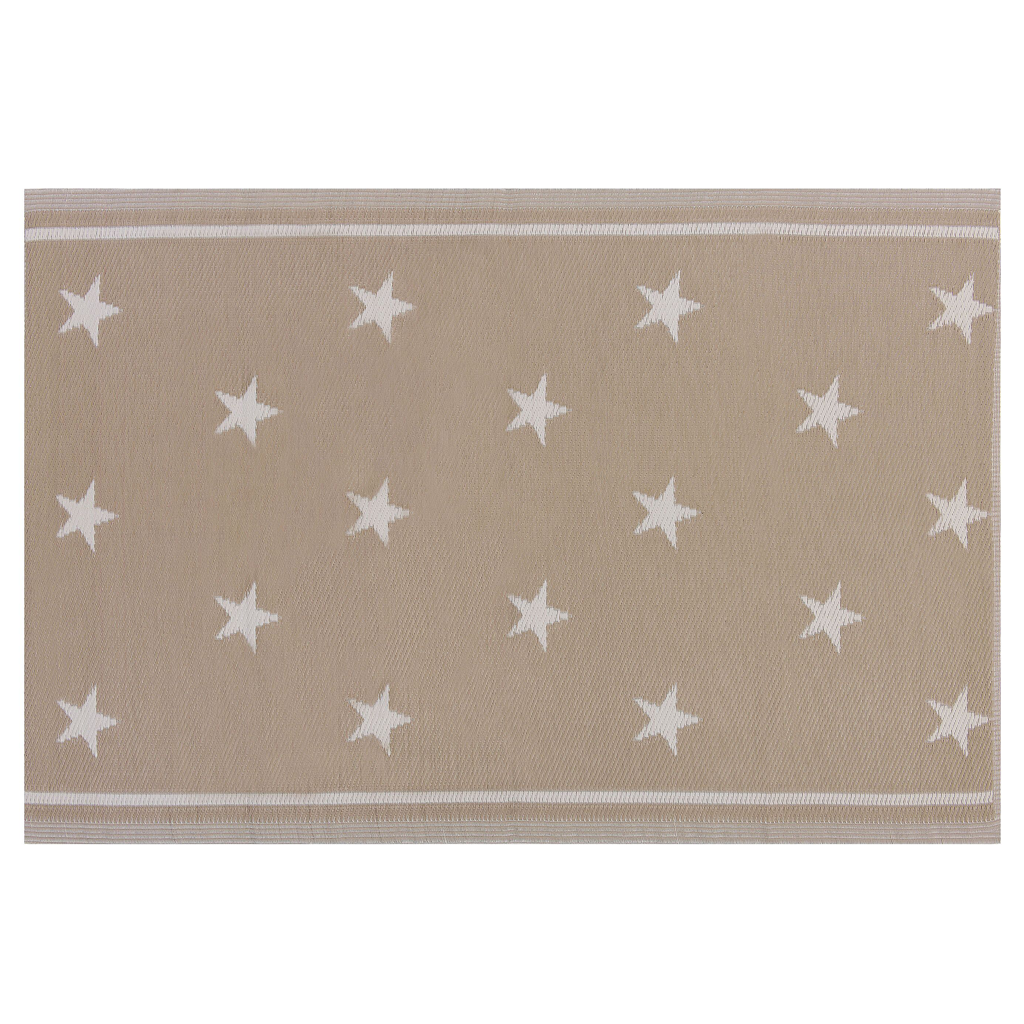 Beliani - Tapis d'extérieur Polypropylène Beige sable LATUR - Beliani - Imagen 2