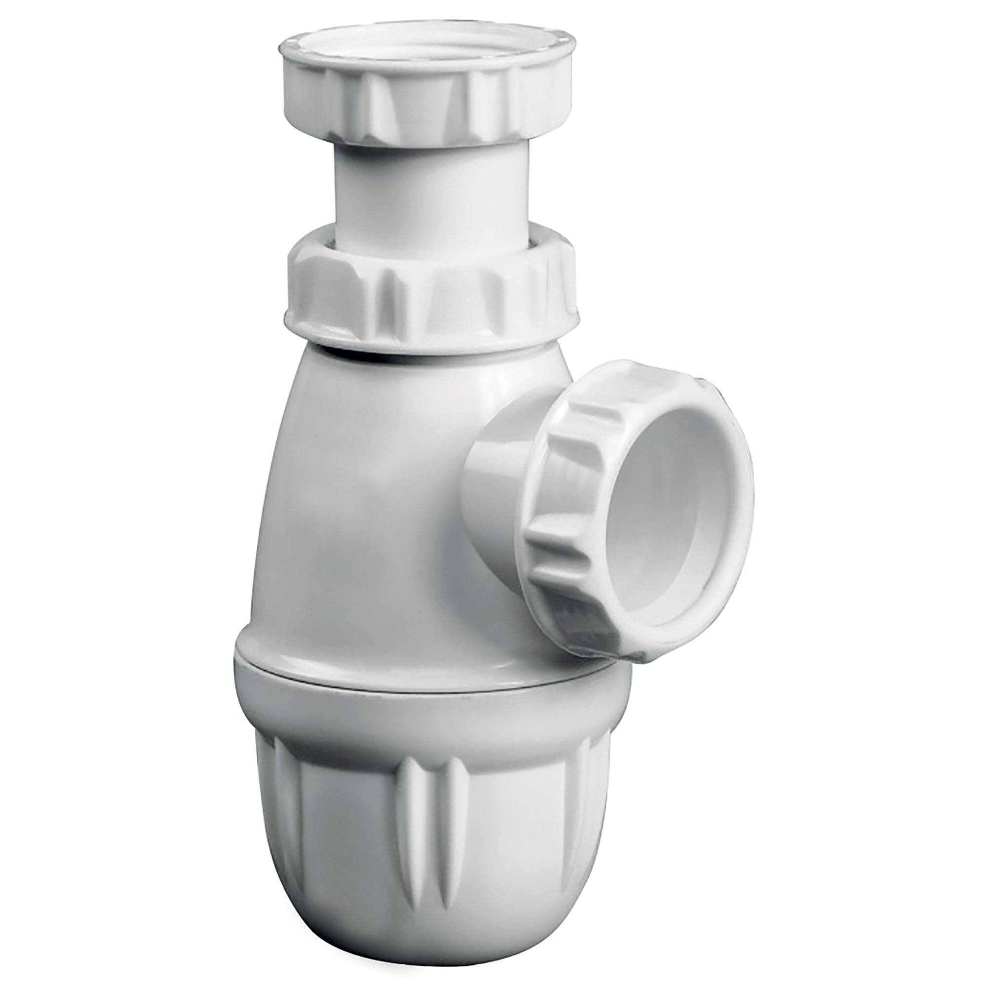Boutte - Siphon de lavabo plastique blanc, entrée 1 1/4 sortie ø32