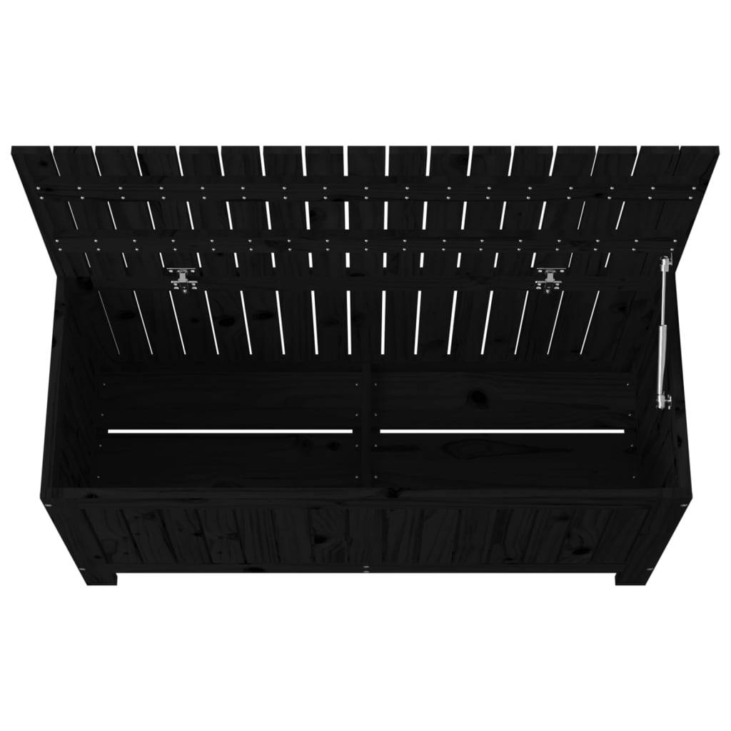 Helloshop26 - Coffre boîte meuble de jardin rangement 108 x 42,5 x 54cm bois massif pin noir - Imagen 4