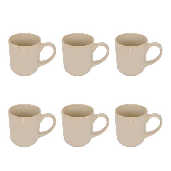 Lot de 6 Mugs "Terre Inconnue" 42cl Beige - Image 1