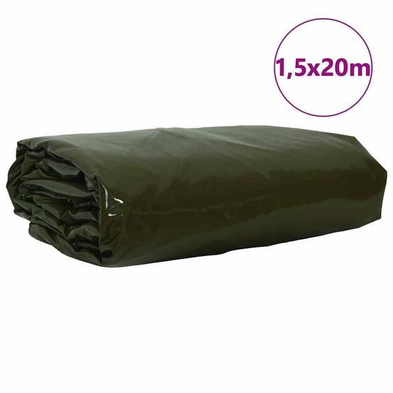 ComfortXL - Bâche Protection Extrême 650g/m² en PVC pour Longue Durée Jardin et Bâtiment Vert Olive 1.5x20m – ComfortXL Outdoor Living - Image 2