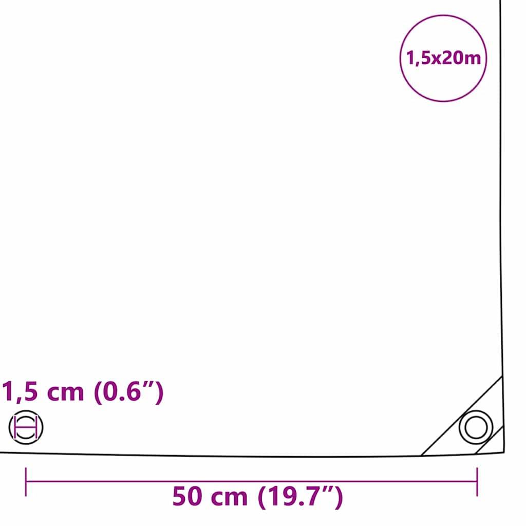 ComfortXL - Bâche Protection Extrême 650g/m² en PVC pour Longue Durée Jardin et Bâtiment Vert Olive 1.5x20m – ComfortXL Outdoor Living - Image 7