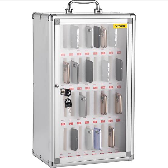 VEVOR Casier de Rangement Téléphone 36 Emplacements, Cabine Verrouillable en Alliage d'Aluminium. - Image 1