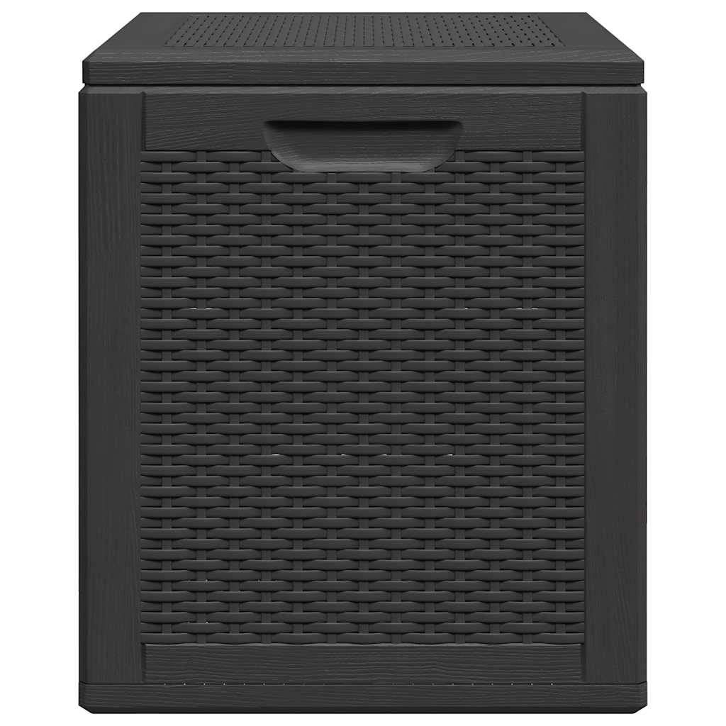 Coffre de Rangement Balcon 90L PP Aspect Rotin Anti-UV pour Extérieur Noir 43x44x51 cm – ComfortXL Outdoor Living - Image 5