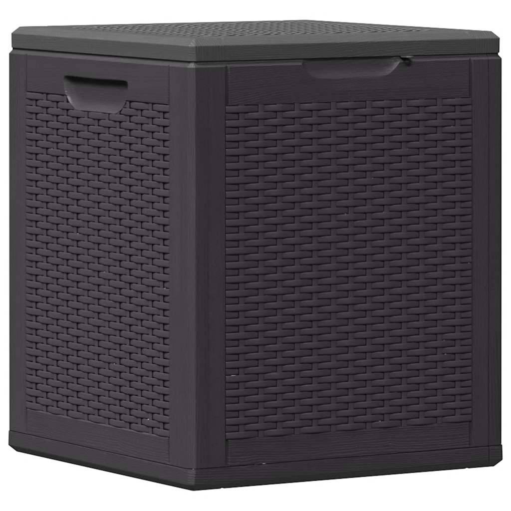 Coffre de Rangement Balcon 90L PP Aspect Rotin Anti-UV pour Extérieur Noir 43x44x51 cm – ComfortXL Outdoor Living - Image 2