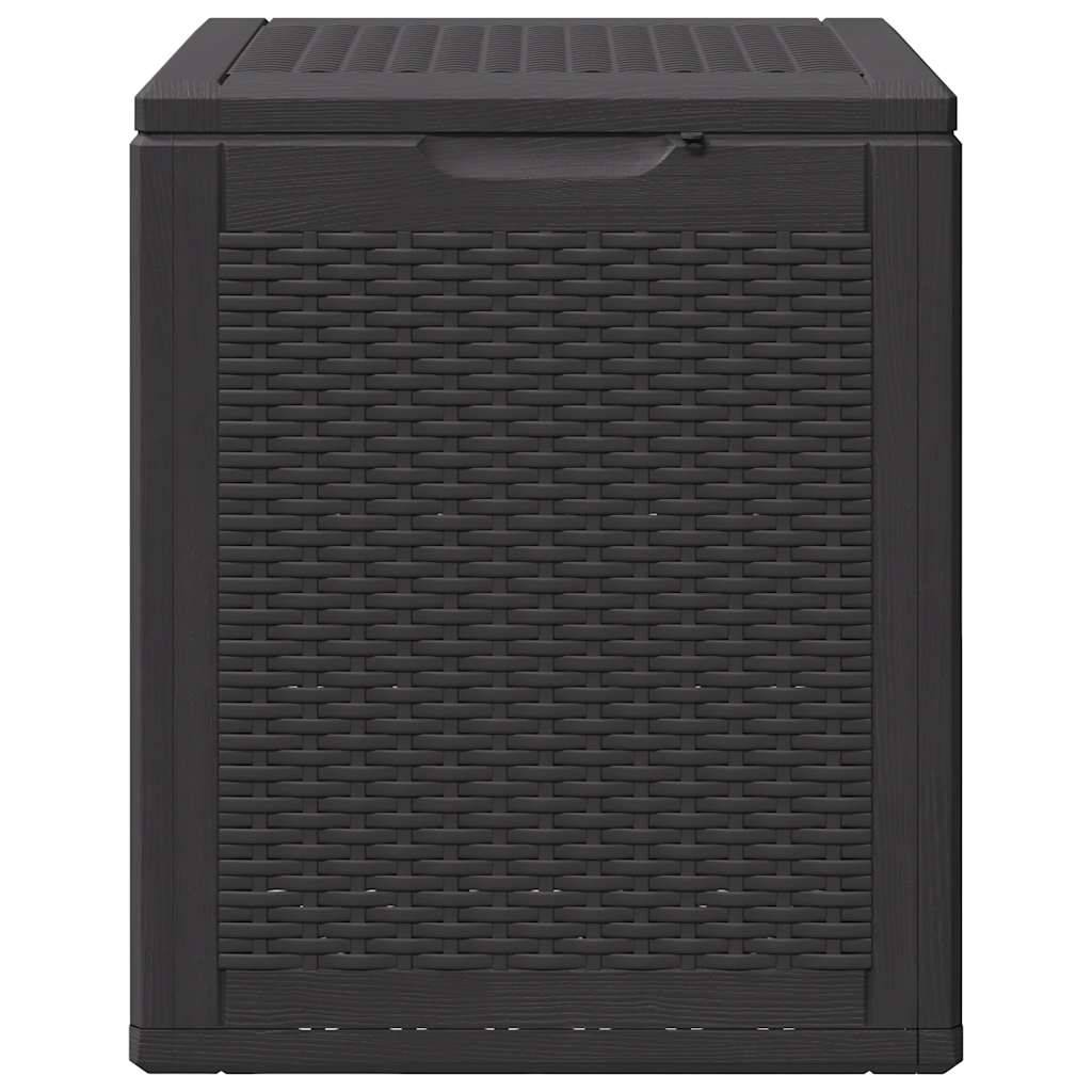 Coffre de Rangement Balcon 90L PP Aspect Rotin Anti-UV pour Extérieur Noir 43x44x51 cm – ComfortXL Outdoor Living - Image 3