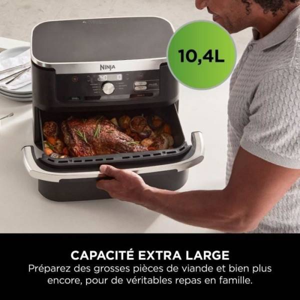 Friteuse Electrique  sans huile NINJA - Foodi Flex AF500EU - Capacité 10,4L - 7 programmes de cuisson - 2470W - Image 4