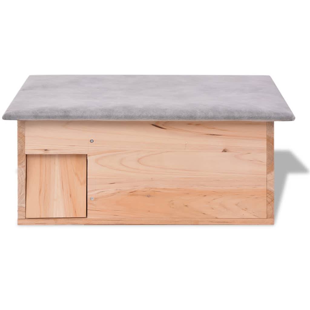 Abri pour Hérisson en Bois Massif Refuge d'Hibernation pour Jardin Beige – ComfortXL Outdoor Living - Image 2