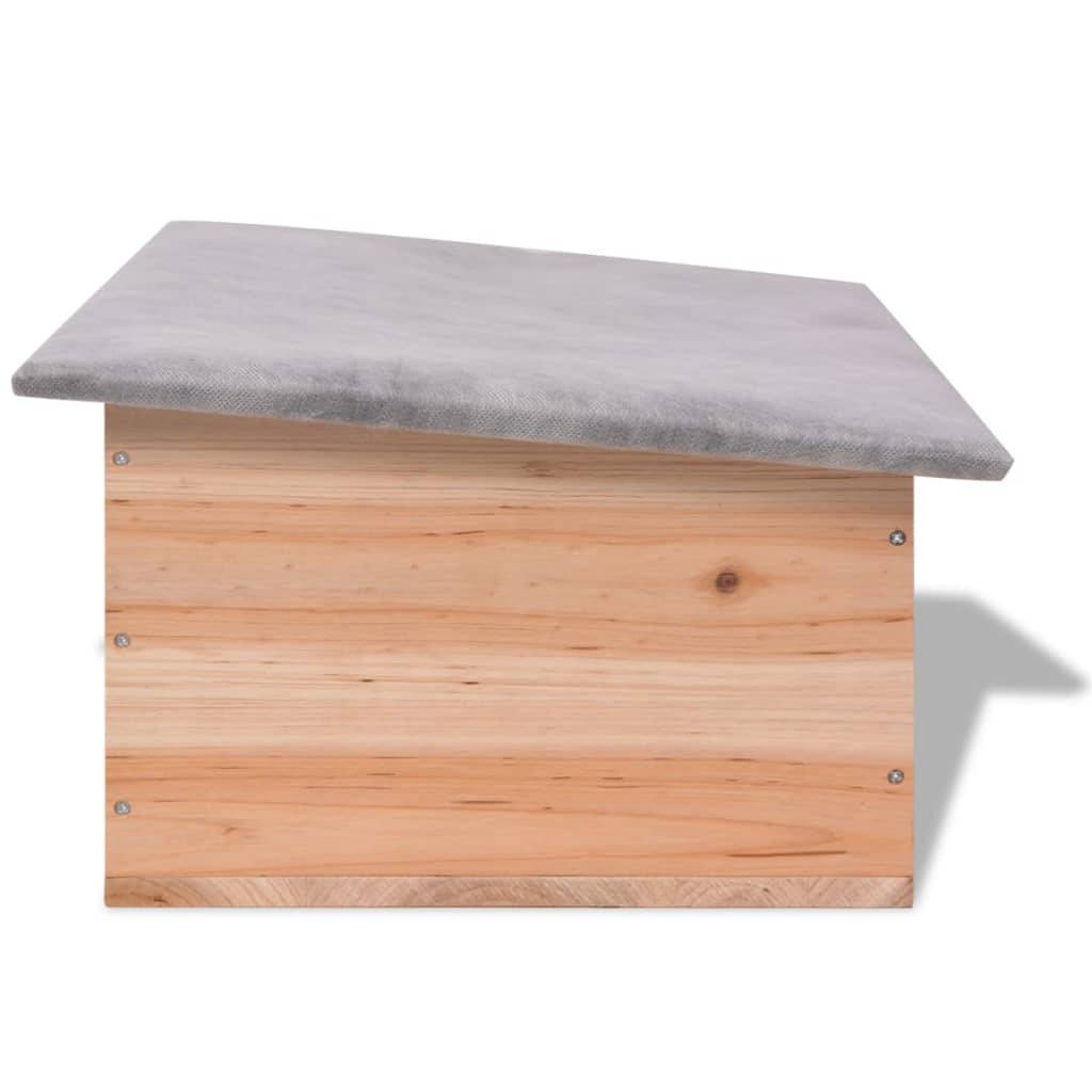 Abri pour Hérisson en Bois Massif Refuge d'Hibernation pour Jardin Beige – ComfortXL Outdoor Living - Image 3