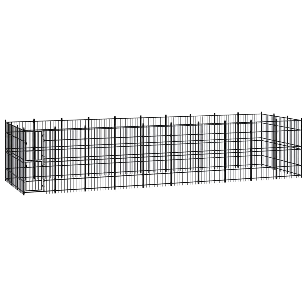 Vidaxl - Chenil D'Extérieur Pour Chiens Acier 27,65 M² - vidaXL - Imagen 2