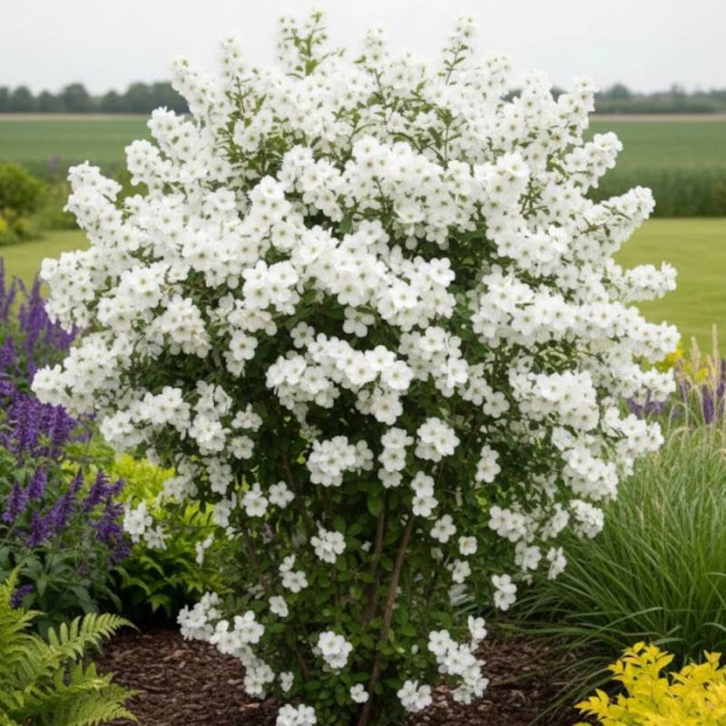 Arbre aux perles MAGICAL SPRINGTIME® 'Kolmaspri', Exochorda, Exocorde à fleurs Blanche - feuillage Caduc - Godet - 5/20 cm-  hauteur à maturité De 1,0 - Imagen 5
