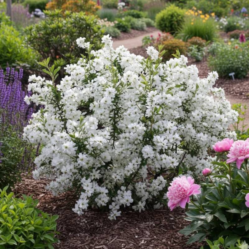 Arbre aux perles MAGICAL SPRINGTIME® 'Kolmaspri', Exochorda, Exocorde à fleurs Blanche - feuillage Caduc - Godet - 5/20 cm-  hauteur à maturité De 1,0 - Imagen 6