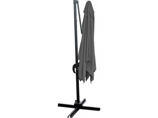 Parasol Jardin Déporté "soleil" - Carré - 2.5 X 2.5 M - Gris + Housse De Protection -habitat Et Jardin - Image 3
