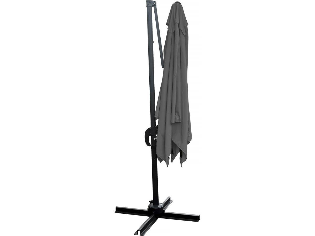 Parasol Jardin Déporté "soleil" - Carré - 2.5 X 2.5 M - Gris + Housse De Protection -habitat Et Jardin - Image 3
