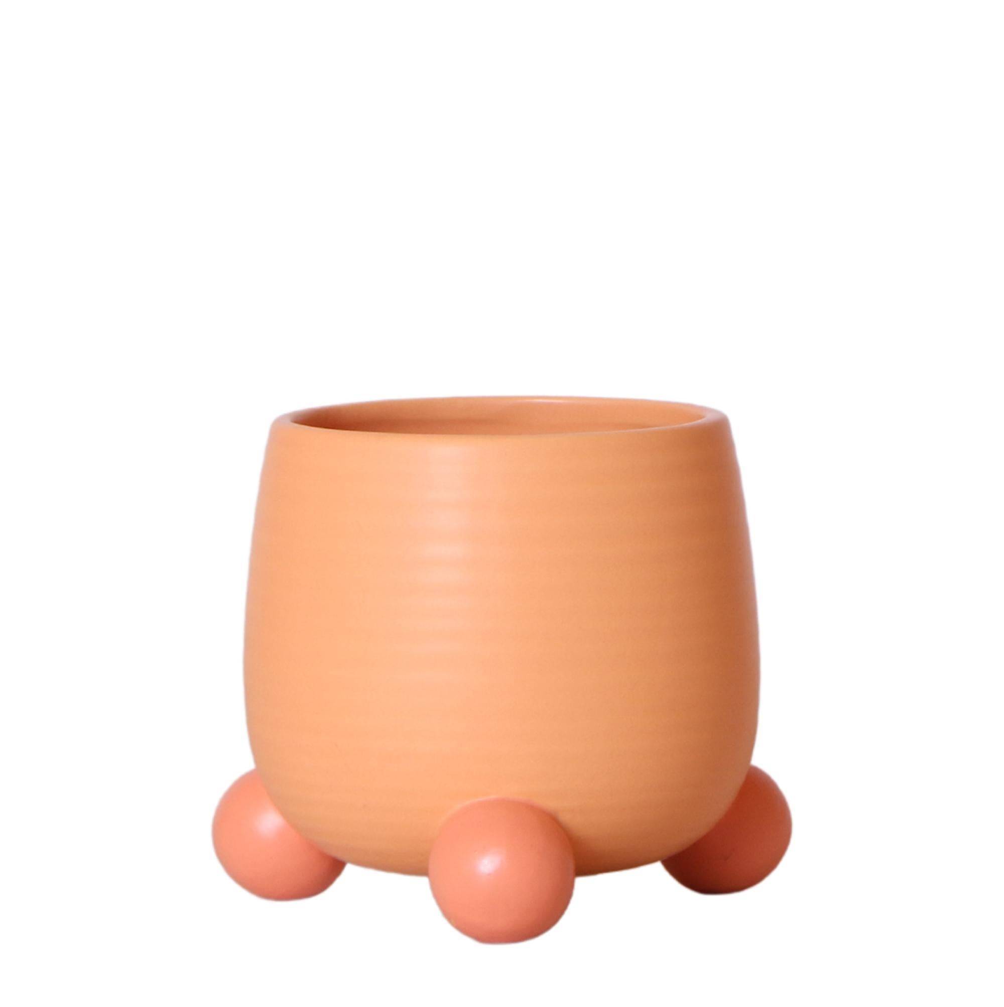 Pot décoratif Rolling pêche en céramique- La Green Touch - Imagen 1