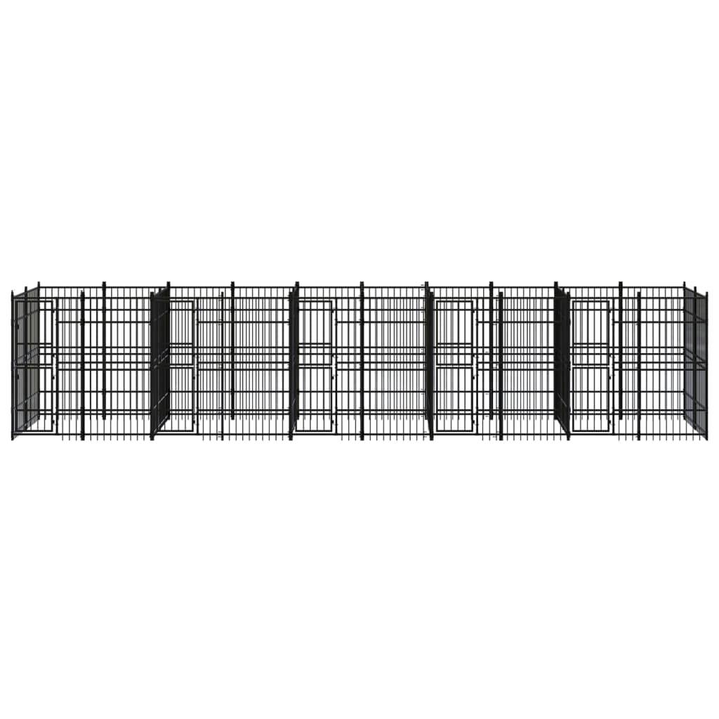 Vidaxl - Chenil d'extérieur pour chiens Acier 18,43 m² vidaXL 3098013 - Imagen 2