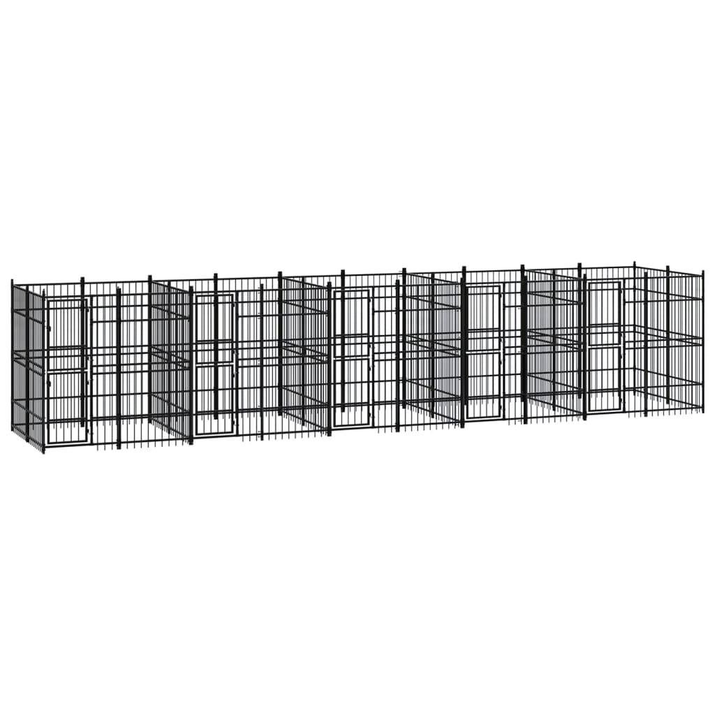 Vidaxl - Chenil d'extérieur pour chiens Acier 18,43 m² vidaXL 3098013 - Imagen 1