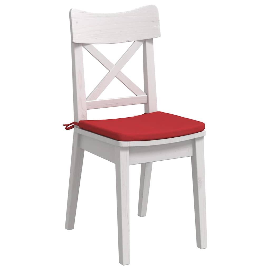 Galettes de Chaise Tissu Lot de 4 avec Attaches Amovibles pour Salon Rouge 40x40x3 cm – ComfortXL Outdoor Living - Image 3