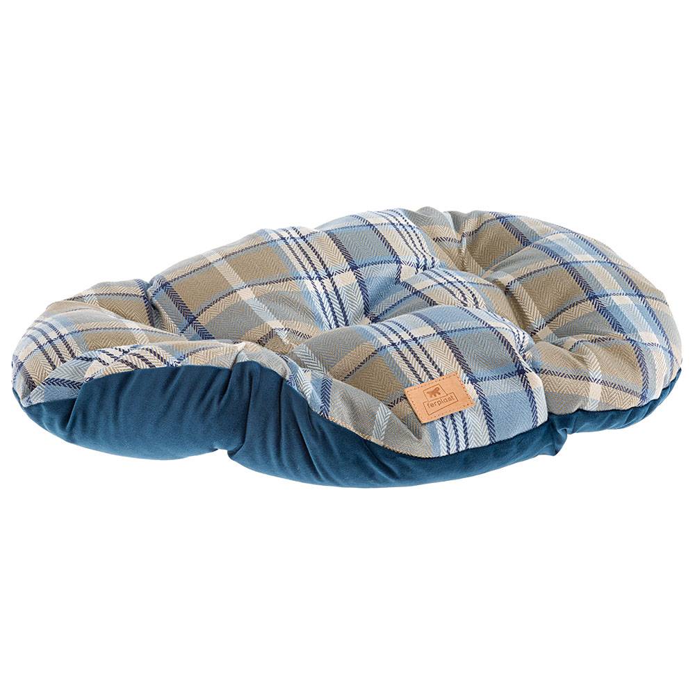 Ferplast - Coussin rembourré pour chiens et chats SCOTT 45/2, double-face, écossais, velours doux, lavable, Bleu - Imagen 8
