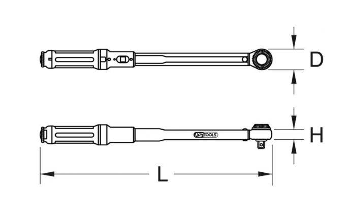 Clé dynamométrique Ergotorque Precision 1/2' 80-420 Nm KS TOOLS - 516.1482 - Image 2