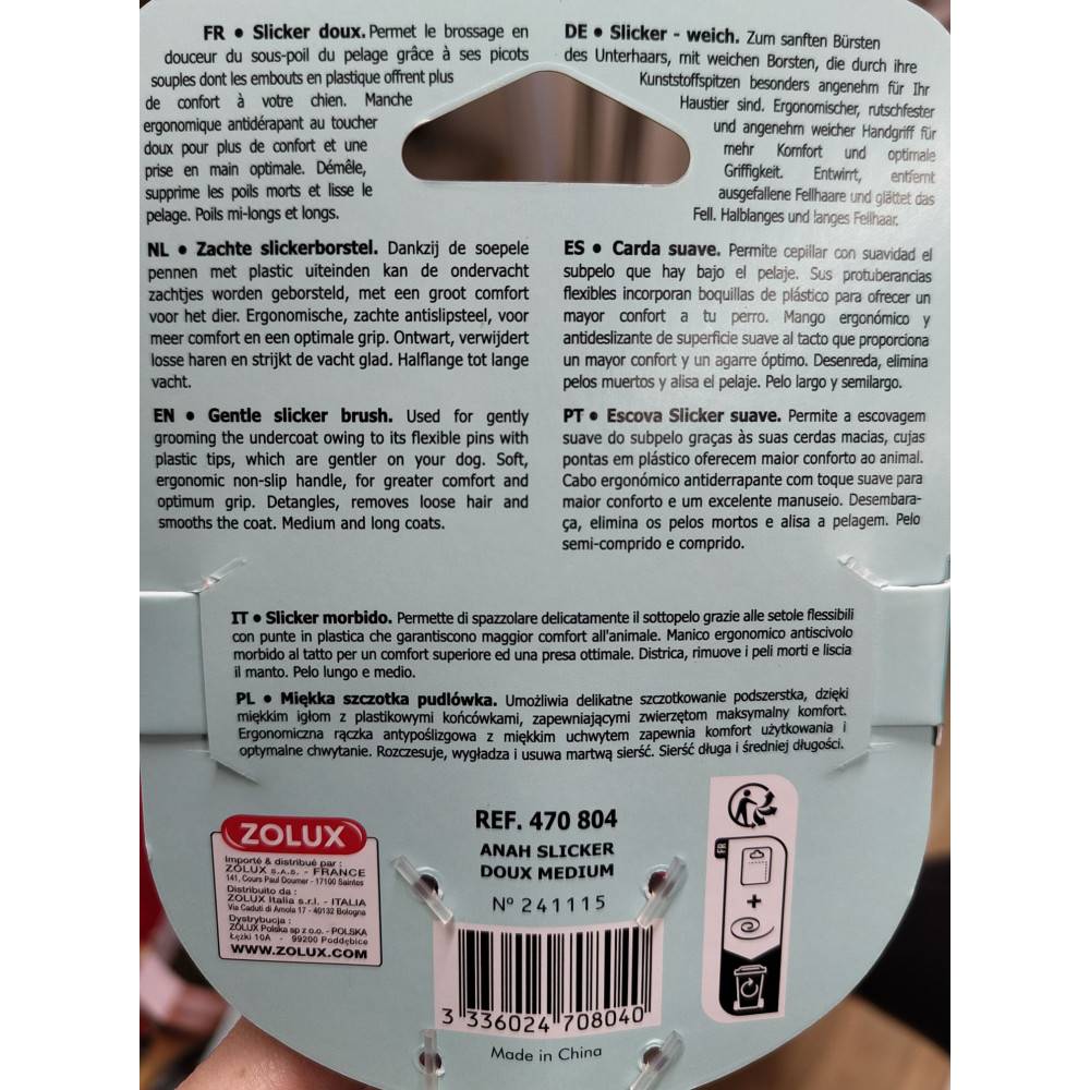 Zolux - Brosse SLICKER à picot doux taille M pour chiens - Imagen 4