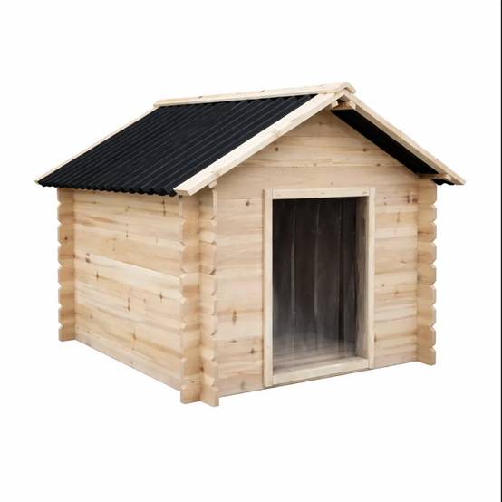 Niche en bois d'épicéa chalet madrier - Taille L - Toit PVC - Image 7