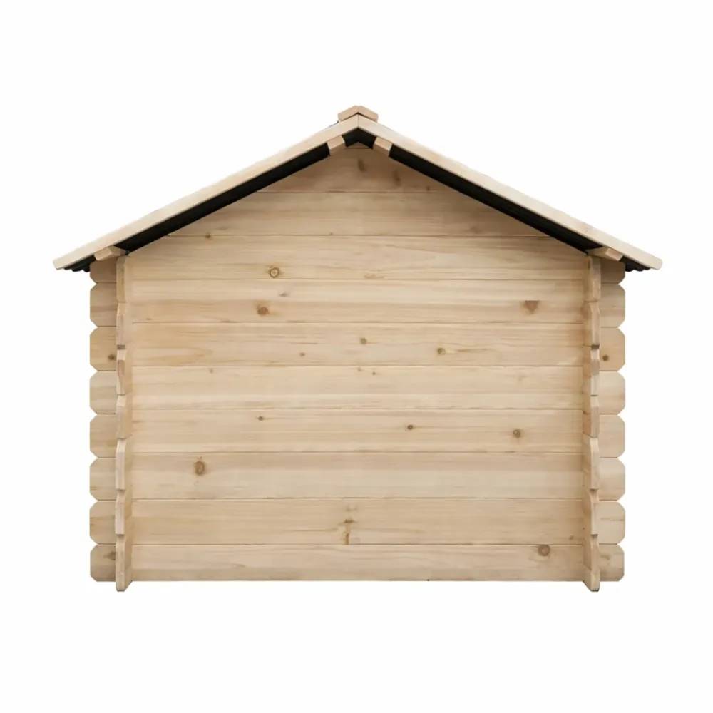 Niche en bois d'épicéa chalet madrier - Taille L - Toit PVC - Image 9