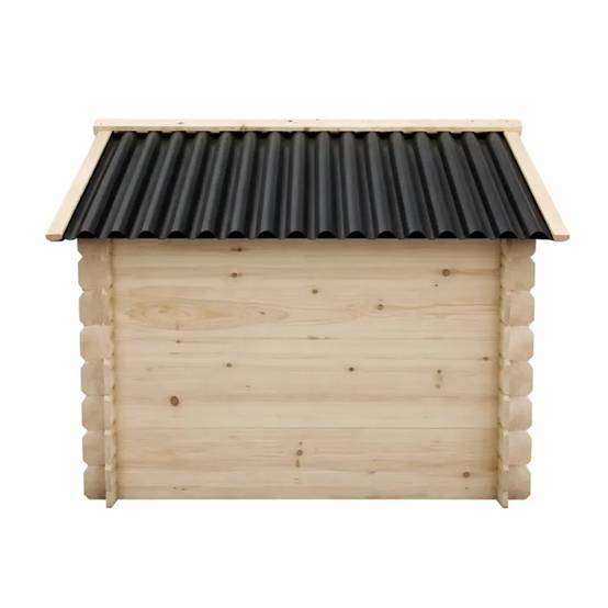 Niche en bois d'épicéa chalet madrier - Taille L - Toit PVC - Image 10