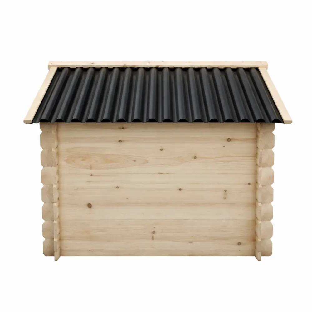 Niche en bois d'épicéa chalet madrier - Taille L - Toit PVC - Image 10