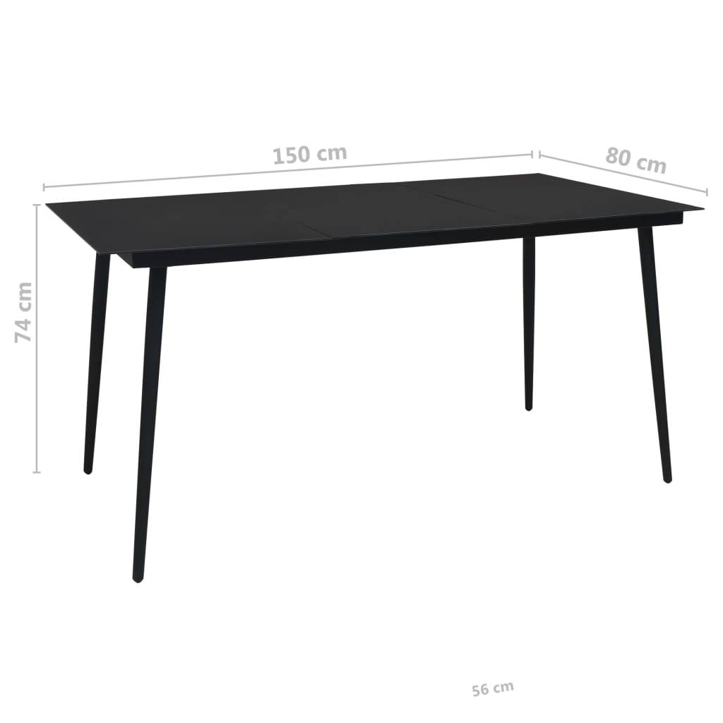 Vidaxl - Mobilier à dîner d'extérieur 7 pcs Corde en coton et acier Noir vidaXL 48570 - Imagen 3