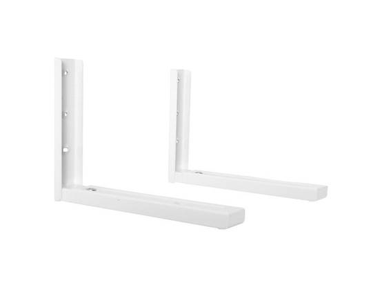 Centrale Brico - Lot De 2 Équerres Acier Epoxy Blanc, H.13.2 X P.48 Cm