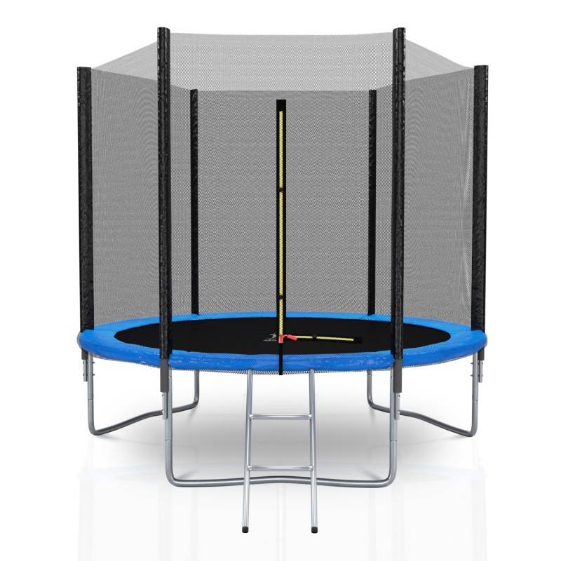 Trampoline extérieur Deluxe 8Ft / ø244cm KAIA SPORTS Trampoline de jardin avec Filet, mousse de protection et échelle KAIA SPORTS - Image 1