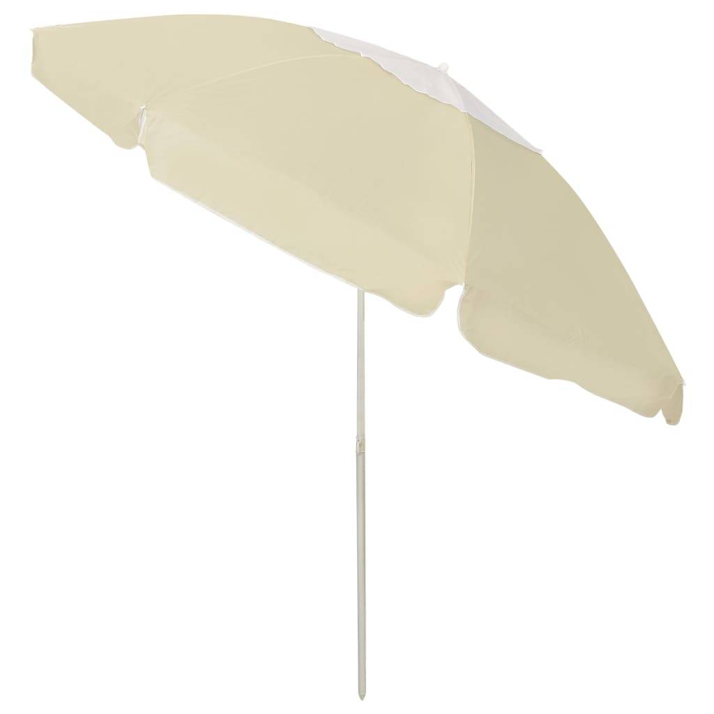Parasol de plage polyester jaune sable 240 x 240 x 220 cm, Poids:2.1kg - PANGIVO - Image 3