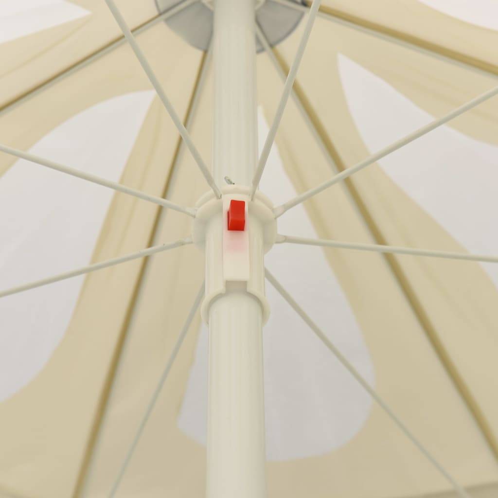 Parasol de plage polyester jaune sable 240 x 240 x 220 cm, Poids:2.1kg - PANGIVO - Image 5